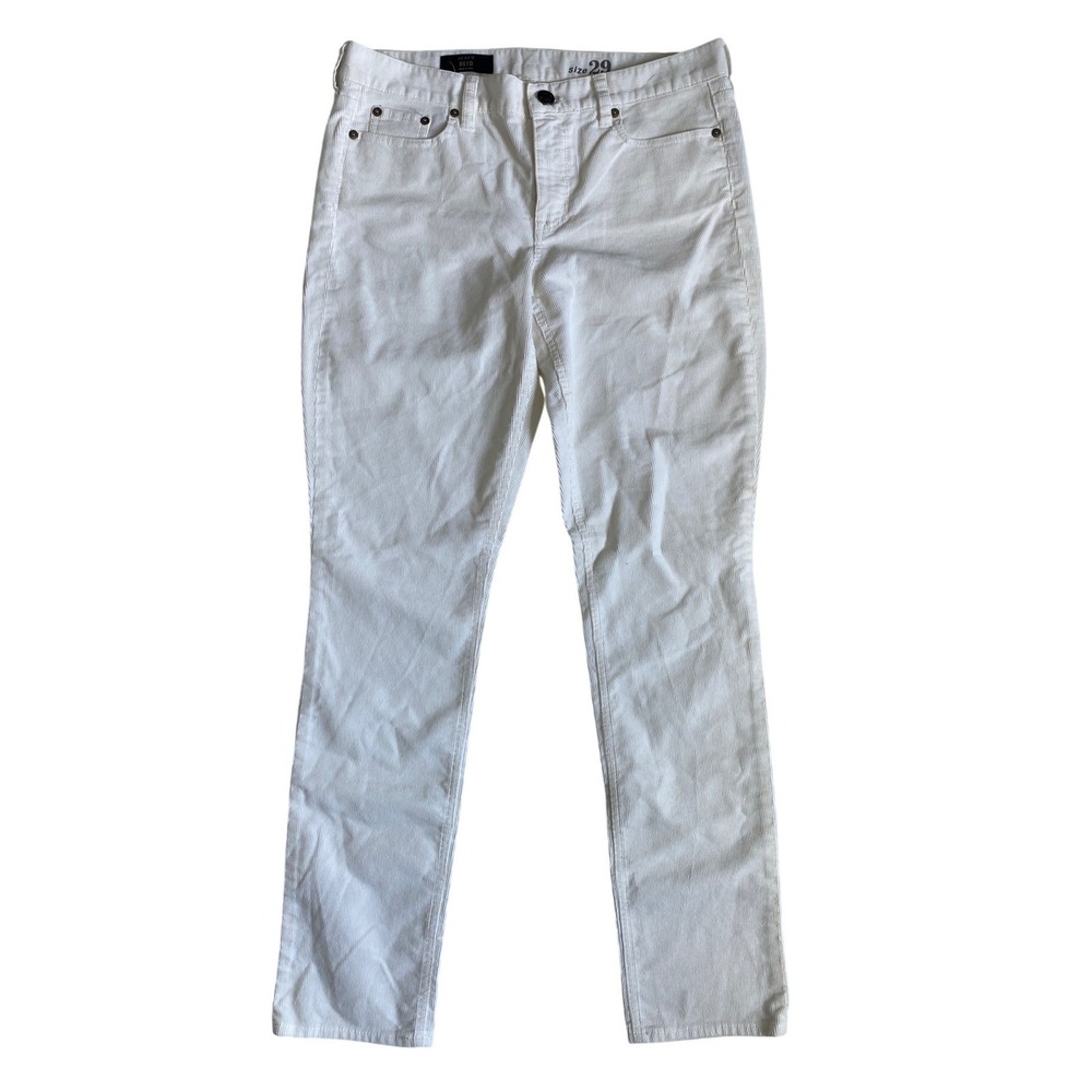 J.Crew‎ Reid White Corduroy Straight Leg Pants B3381 Womens 29 NWT